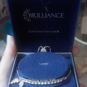 Kohl's Silver Bracelet with Clear Stones